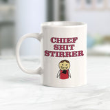 Chief Shit Stirrer Stick People Design Coffee Mug
