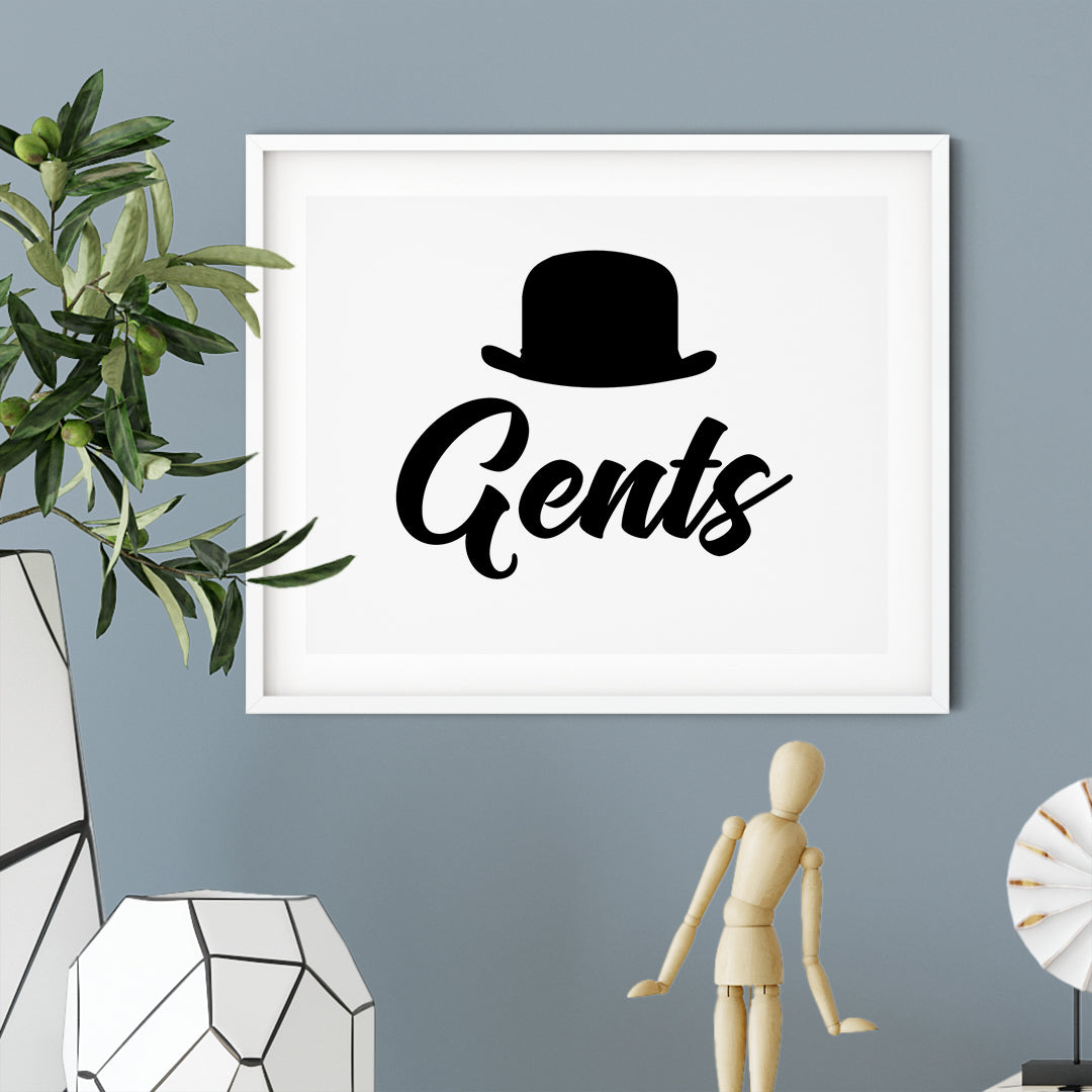 Gents UNFRAMED Print Business & Events Decor Wall Art