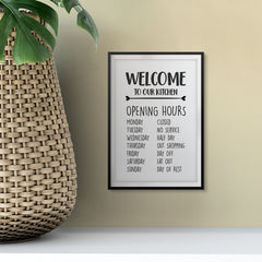 Welcome To Our Kitchen UNFRAMED Print Kitchen Decor Wall Art