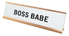 Boss Babe Nameplate Desk Sign