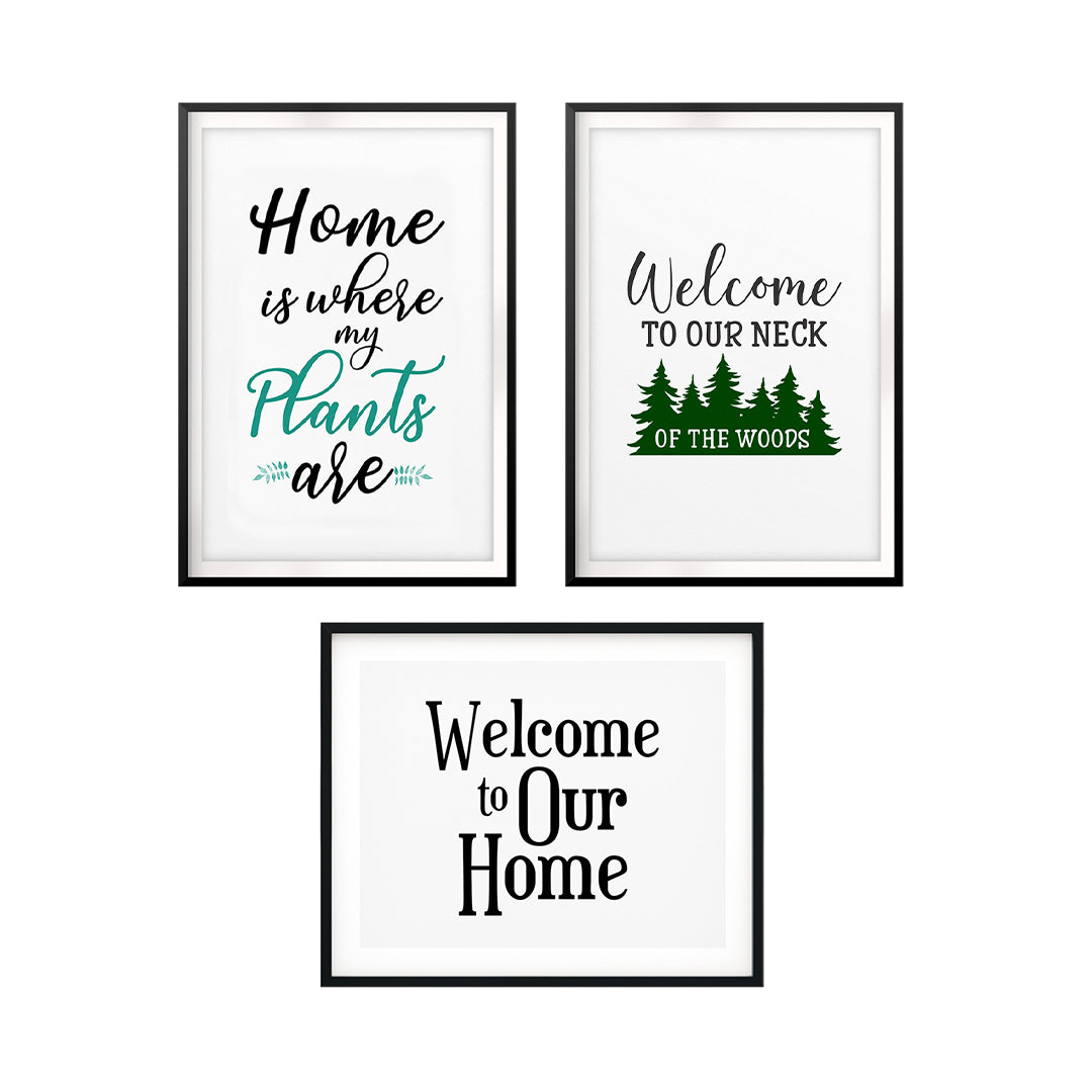 Home Time Bundle Wall Art UNFRAMED Print (3 Pack)