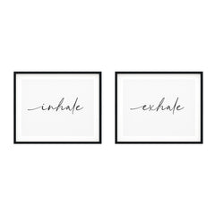 Inhale Exhale Wall Art UNFRAMED Print (2 Pack)