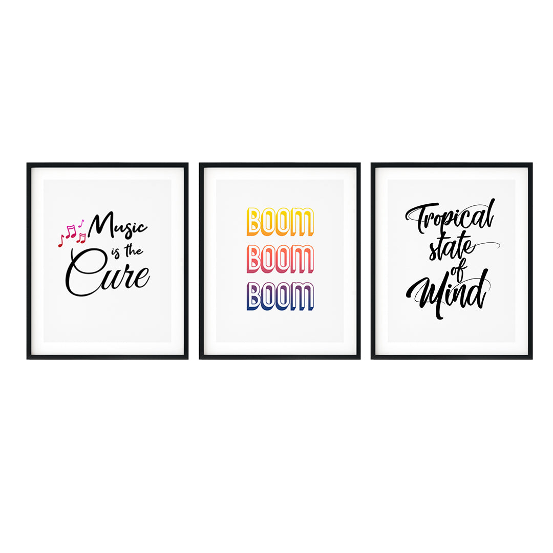 Party Wall Art UNFRAMED Print (3 Pack)