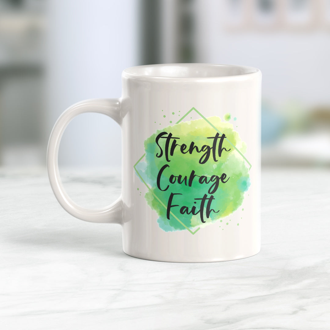 Strength Courage Faith 11oz Coffee Mug