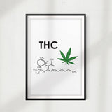 THC Molecule UNFRAMED Print Stoner Wall Art