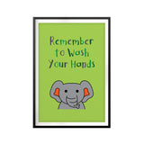 Wash Your Hands Cute UNFRAMED Print Kids Bathroom Wall Art