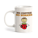 No Coffee No Workee Stick People Design Coffee Mug