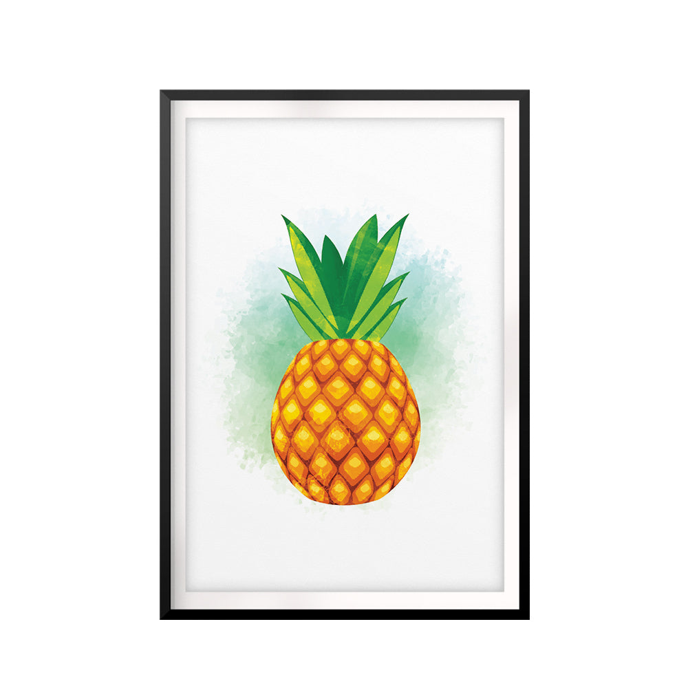 Pineapple Watercolor UNFRAMED Print Fruit Wall Art