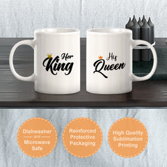 Her King / His Queen (2 Pack) Coffee Mug