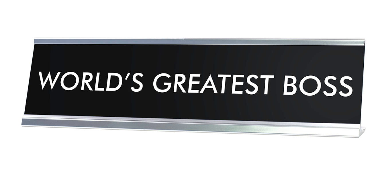 WORLD'S GREATEST BOSS Novelty Desk Sign