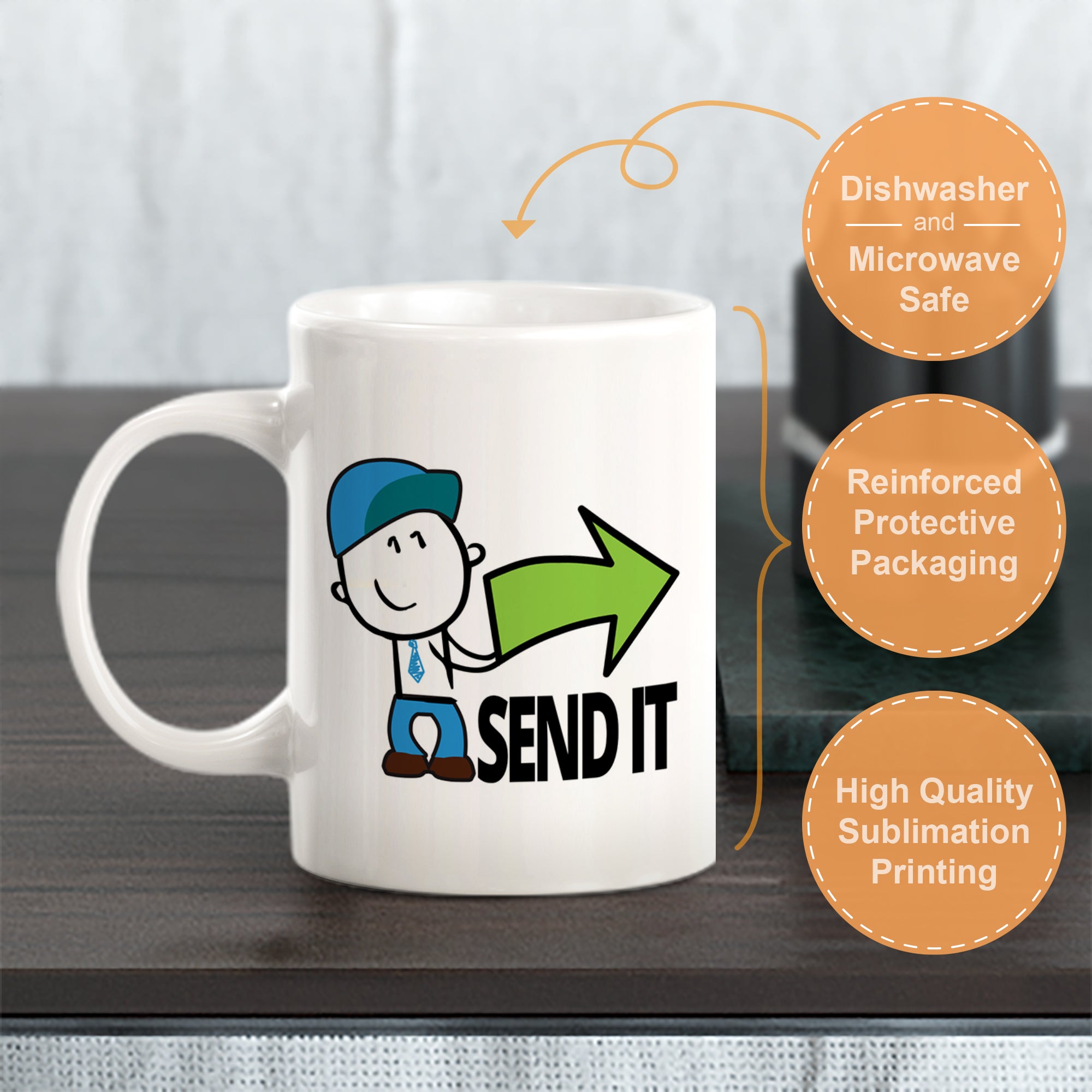 Send it, Novelty Coffee Mug Drinkware Gift