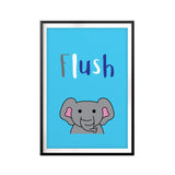 Flush UNFRAMED Print Kids Bathroom Wall Art