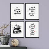 Family Reminders Wall Art UNFRAMED Print (4 Pack)