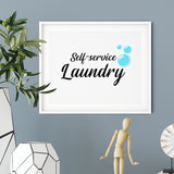 Self-Service Laundry UNFRAMED Print Home Decor Wall Art