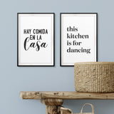 Kitchen Is The Home Wall Art UNFRAMED Print (2 Pack)