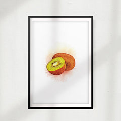 Kiwii Watercolor UNFRAMED Print Fruit Wall Art