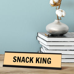 Snack King, Yellow Novelty Novelty Nameplate Desk Sign (2 x 8")