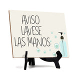Signs ByLITA Aviso Lavese Las Manos, Hygiene Sign, 6" x 8"
