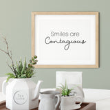 Smiles Are Contagious UNFRAMED Print Home Decor Wall Art