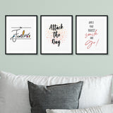 Go Get Em' Wall Art UNFRAMED Print (3 Pack)