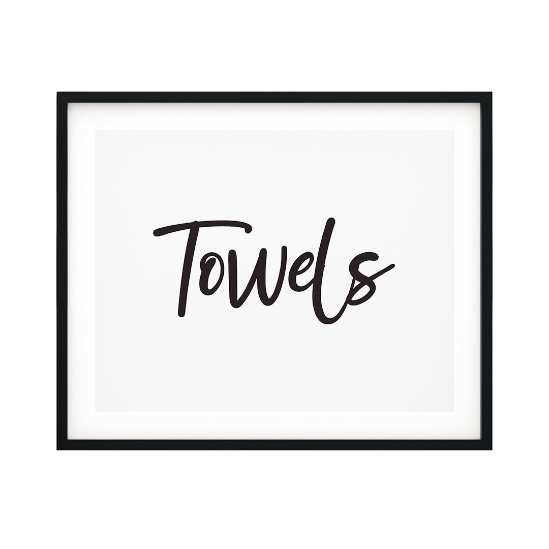 Towels UNFRAMED Print Business & Events Decor Wall Art