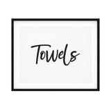 Towels UNFRAMED Print Business & Events Decor Wall Art