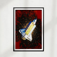 Spacecraft UNFRAMED Print Kids Space Wall Art