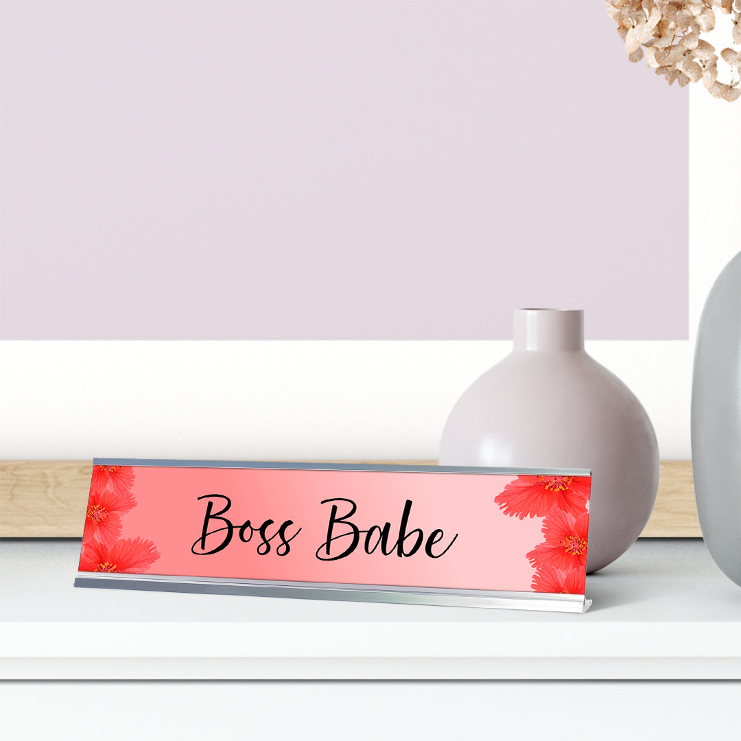 Boss Babe, Rouge Desk Sign (2 x 8")