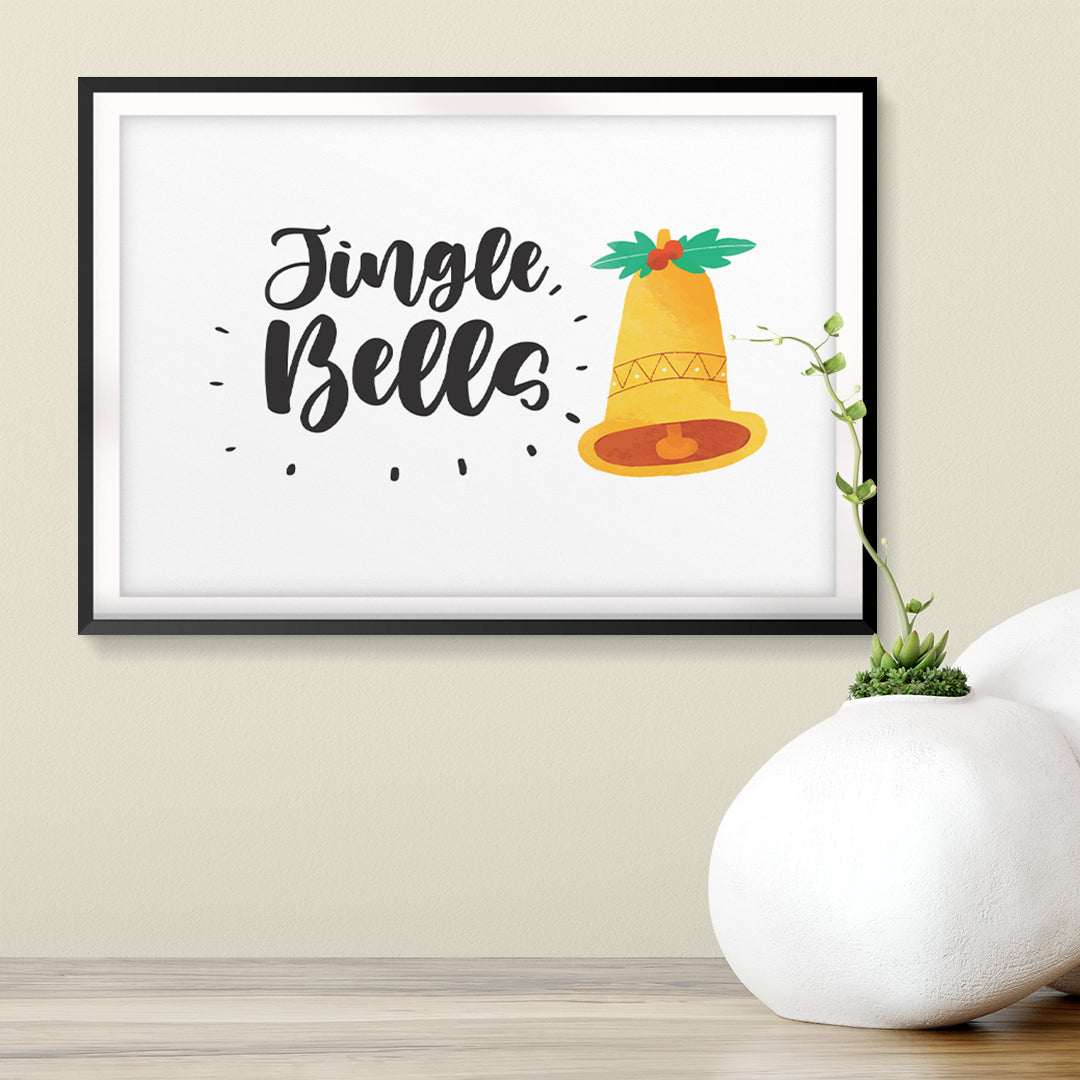 Jingle Bells UNFRAMED Print Christmas Decor Wall Art