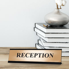 Reception, Designer Series Desk Sign, Novelty Nameplate (2 x 8")