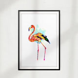Watercolor Flamingo UNFRAMED Print Animal Wall Art