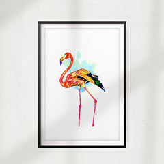 Watercolor Flamingo UNFRAMED Print Animal Wall Art
