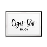 Cigar Bar Enjoy UNFRAMED Print Home Decor Wall Art