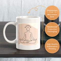 Lotus Pose Yoga Coffee Mug