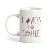Flowers & Coffee Minimalist Coffee Mug