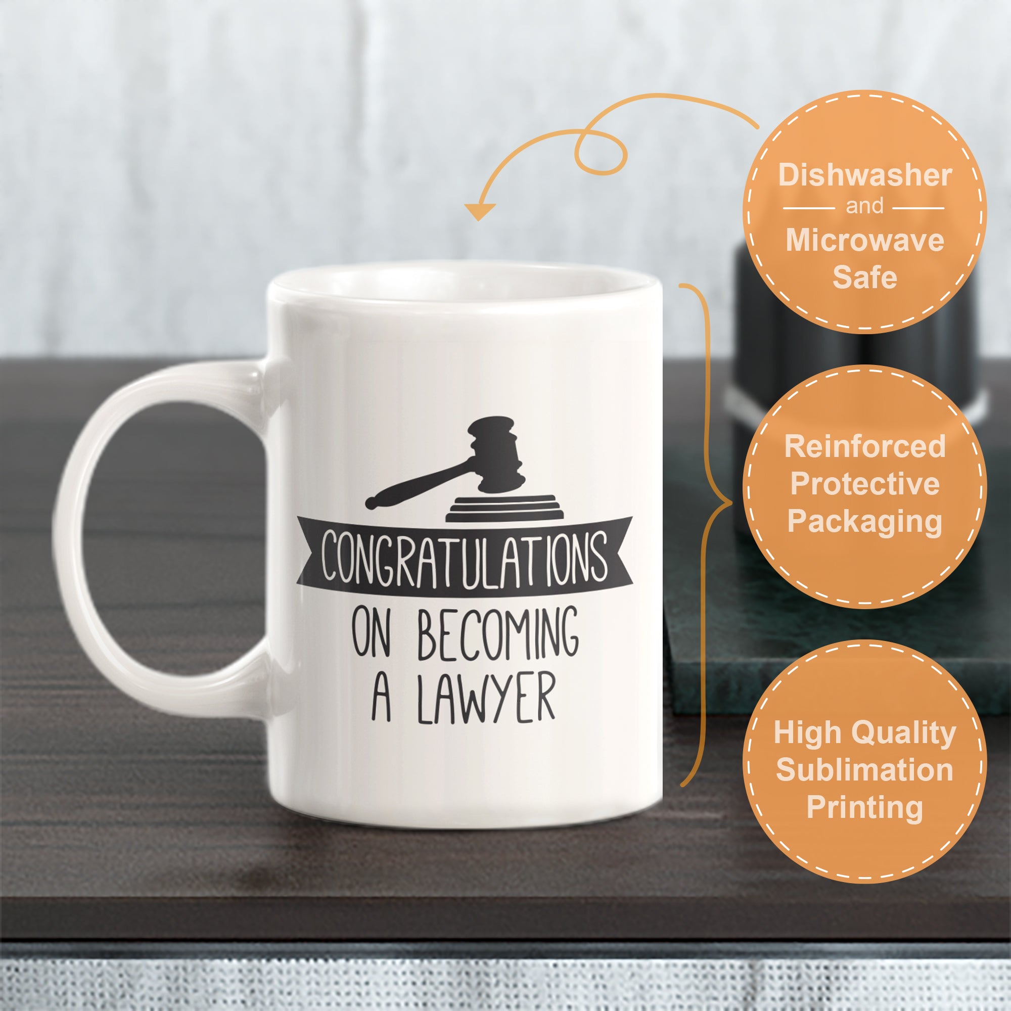 Congratulations on Becoming a Lawyer Coffee Mug