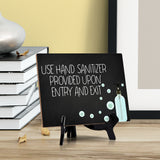 Signs ByLITA Use Hand Sanitizer Provided Upon Entry & Exit, Hygiene Sign, 6" x 8"