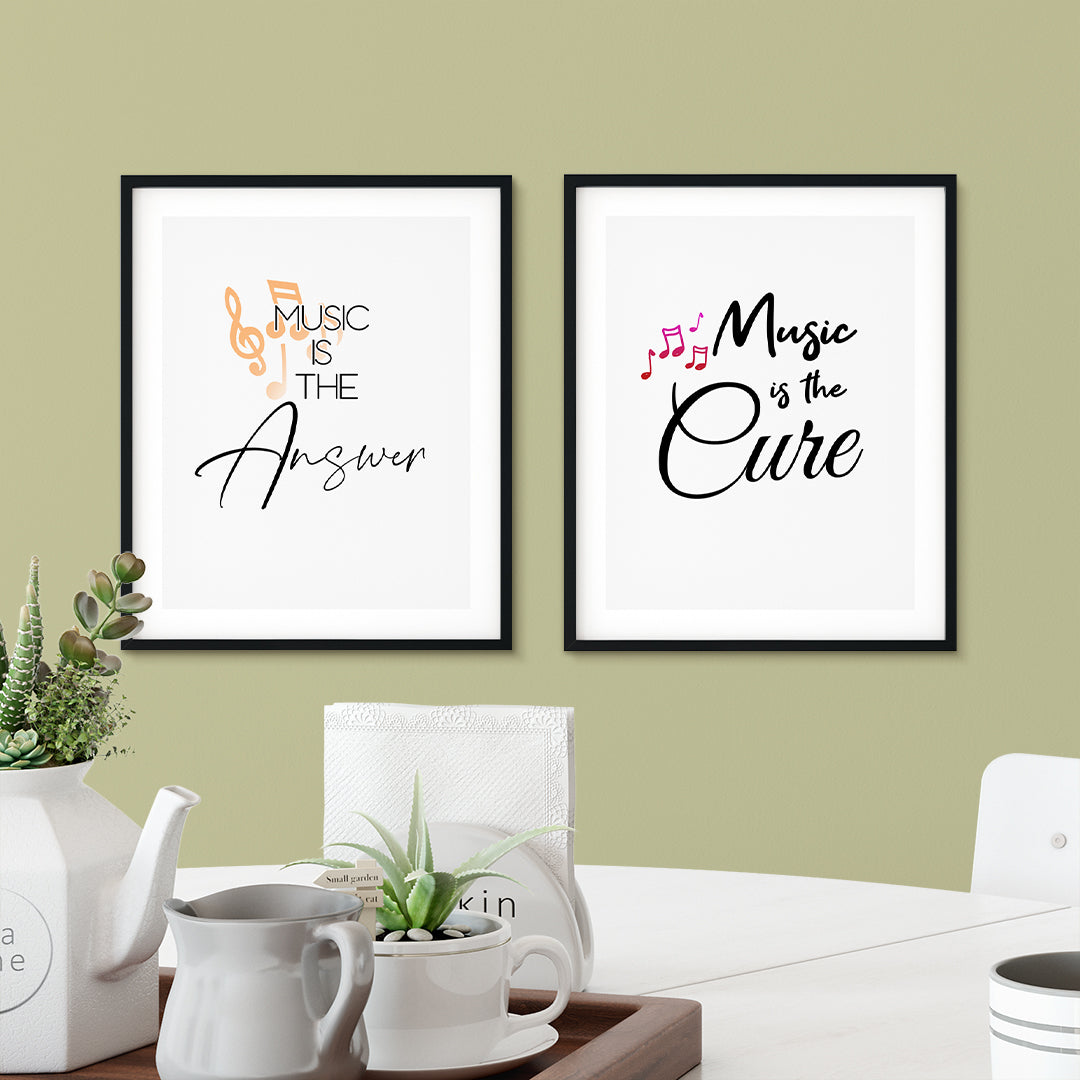 Music Lover Wall Art UNFRAMED Print (2 Pack)