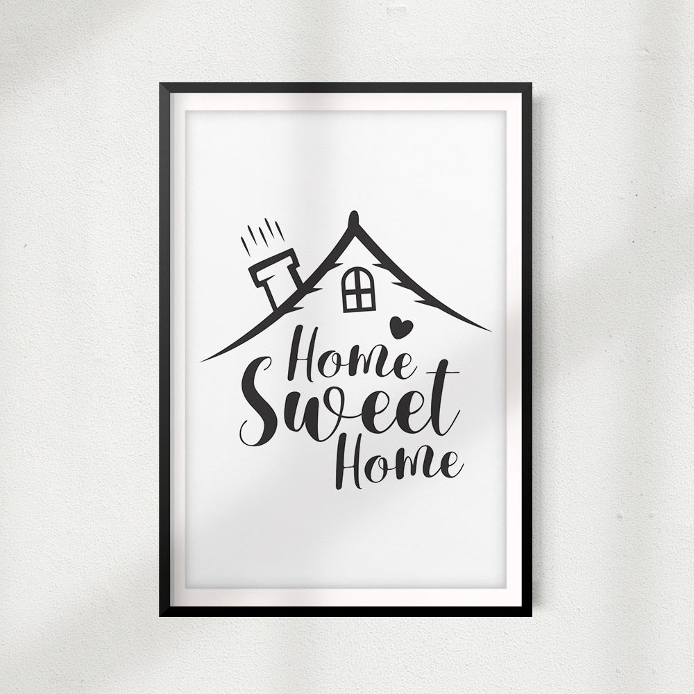 Home Sweet Home UNFRAMED Print Home Décor, Pet Lover Gift, Quote Wall Art