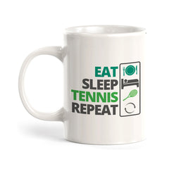 Eat Sleep Tennis Repeat, Novelty Coffee Mug Drinkware Gift