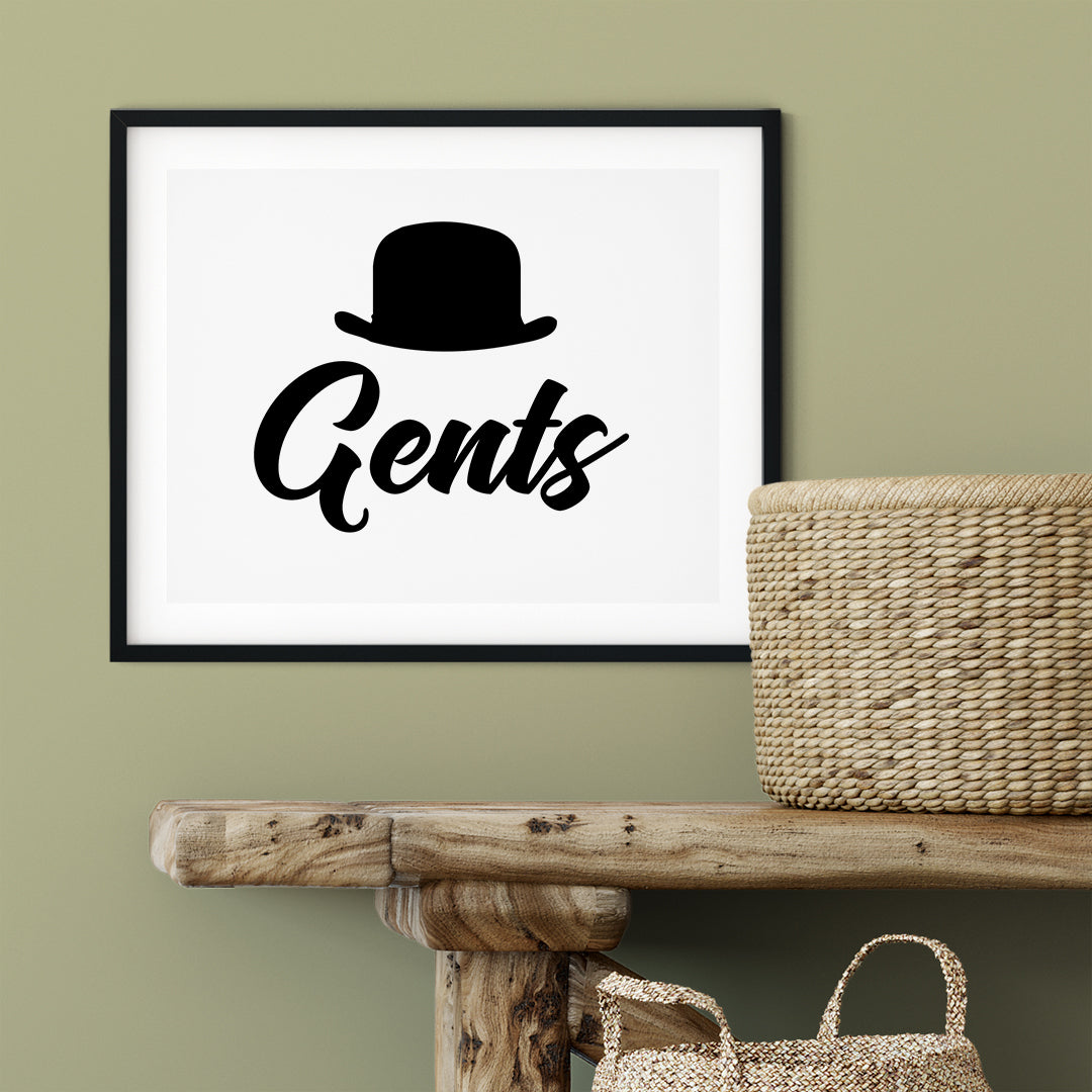 Gents UNFRAMED Print Business & Events Decor Wall Art