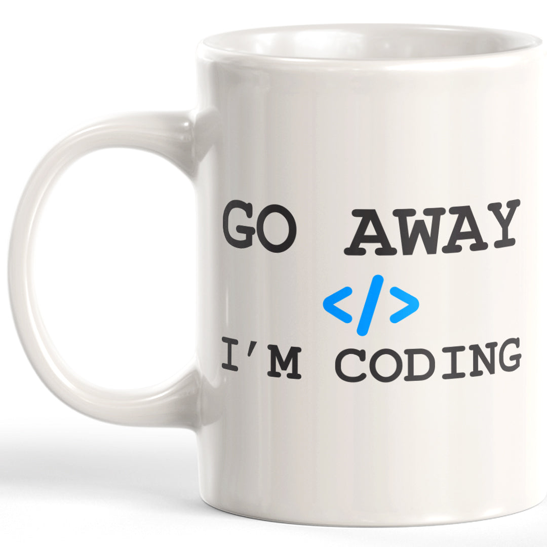 Go Away I'm Coding Coffee Mug