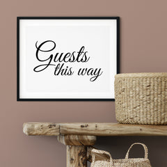 Guests This Way UNFRAMED Print Business & Events D?cor Wall Art