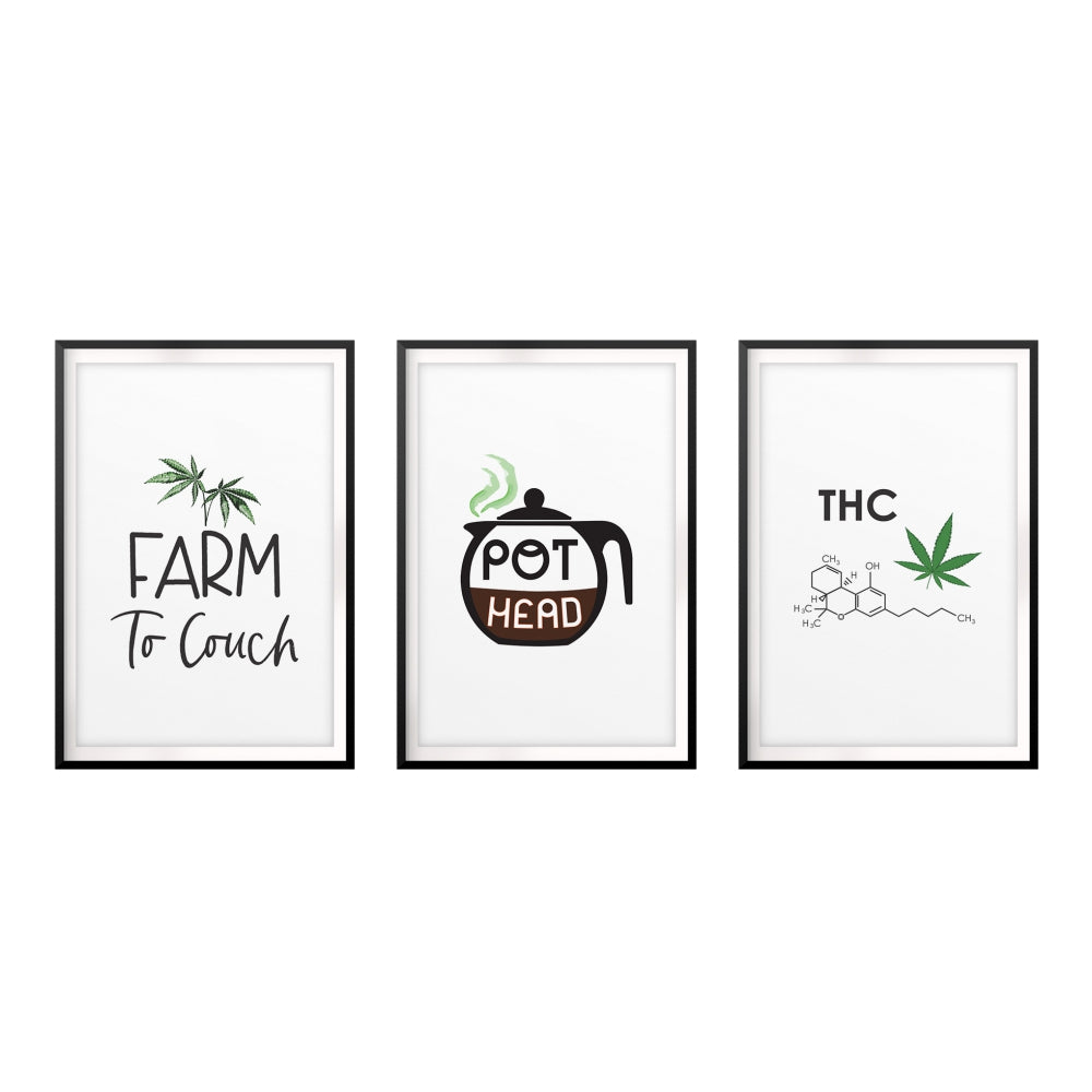 Refined Stoner Wall Art UNFRAMED Print (3 Pack)