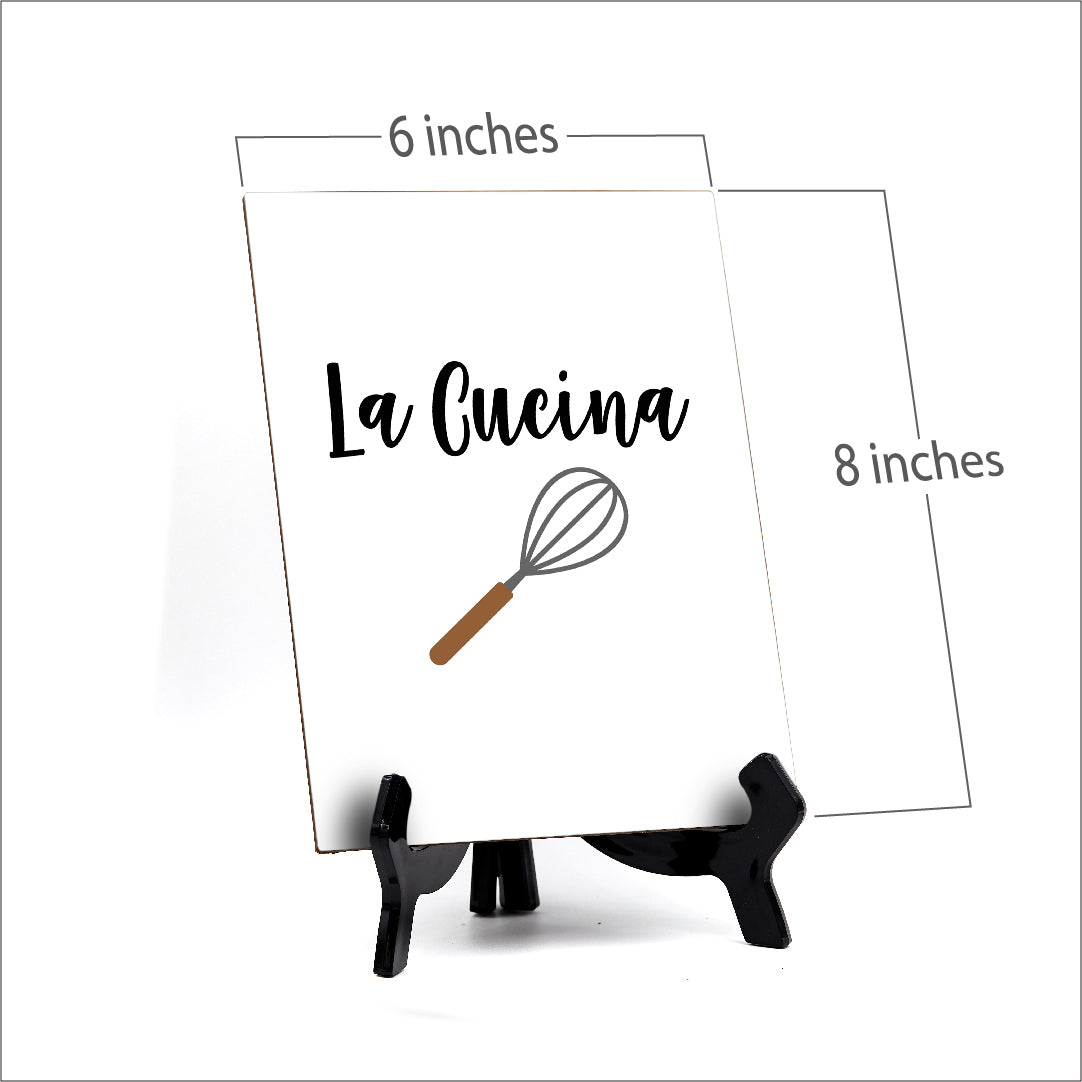 Signs ByLITA La Cucina, Table Sign, 6" x 8"