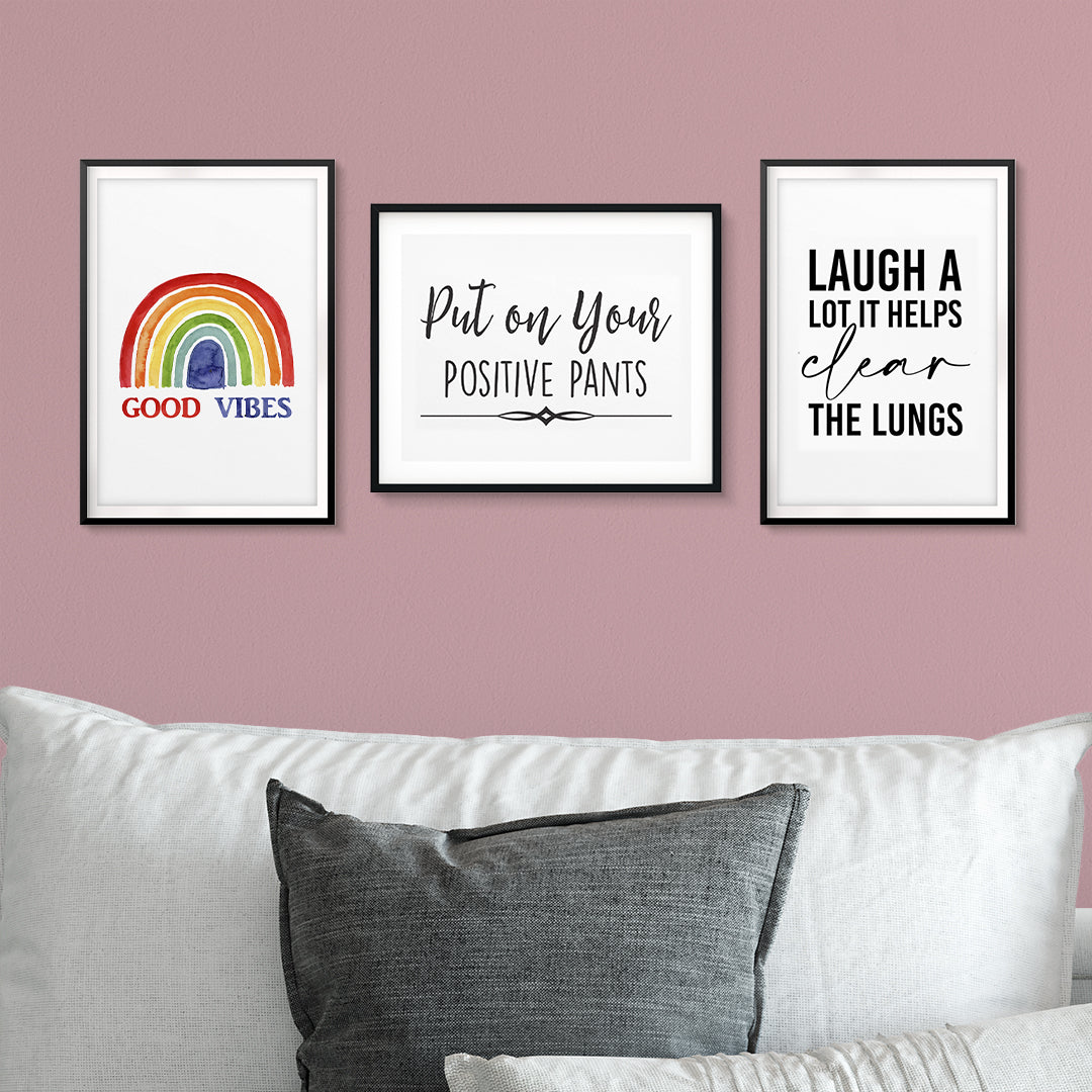 Up Beat Home Art Wall Art UNFRAMED Print (3 Pack)