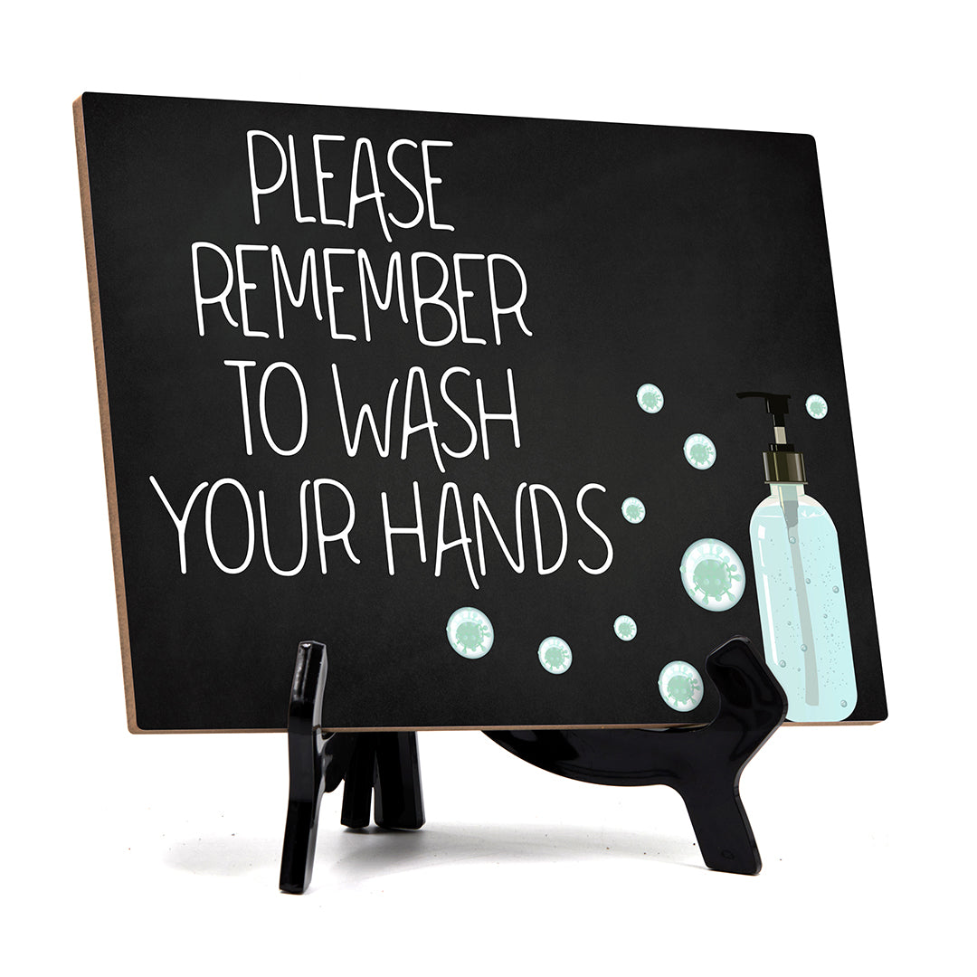 Signs ByLITA Please Remember To Wash Your Hands, Hygiene Sign, 6" x 8"