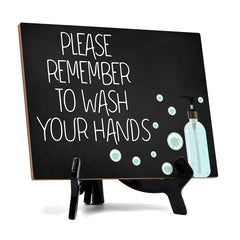 Signs ByLITA Please Remember To Wash Your Hands, Hygiene Sign, 6" x 8"