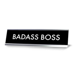 BADASS BOSS Novelty Desk Sign