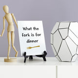 Signs ByLITA What The Fork Is For Dinner, Table Sign, 6" x 8"